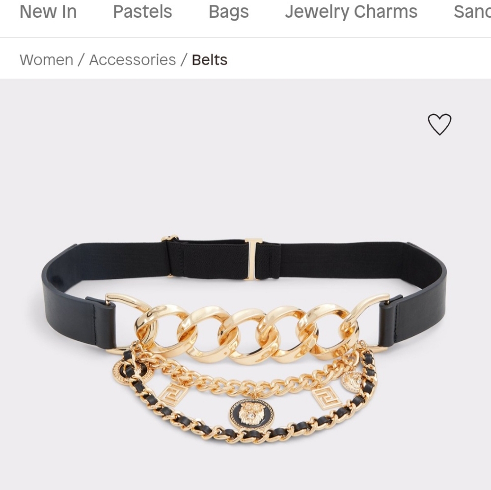 Womens Lions Head Stretchy Aldo Belt.